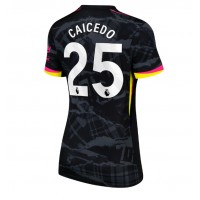 Camiseta Chelsea Moises Caicedo #25 Tercera Equipación Replica 2024-25 para mujer mangas cortas